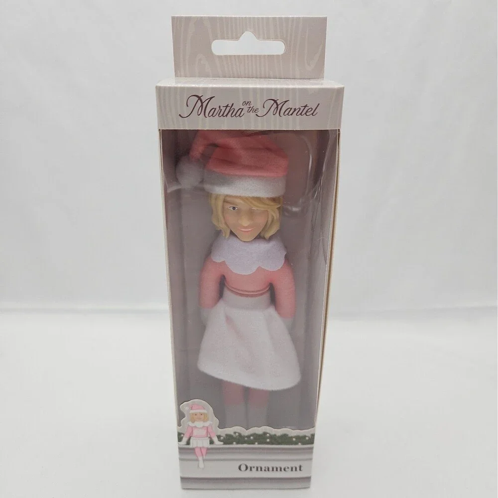 7 in Martha Stewart Pink Elf Martha on the Mantle A Holiday Collectible Ornament